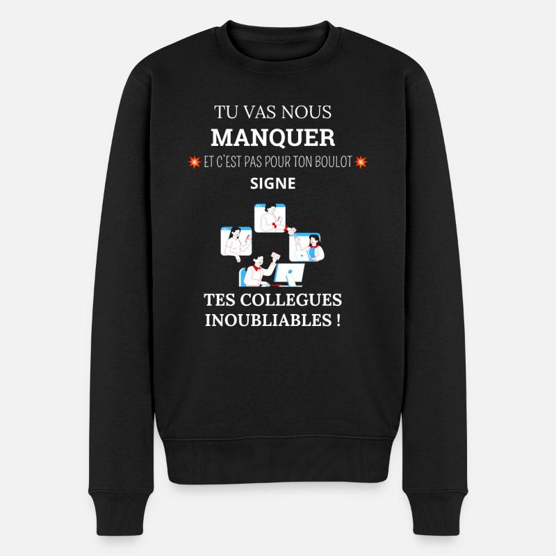Kollege Abschied Humor - Männer Premium Bio Pullover - Schwarz