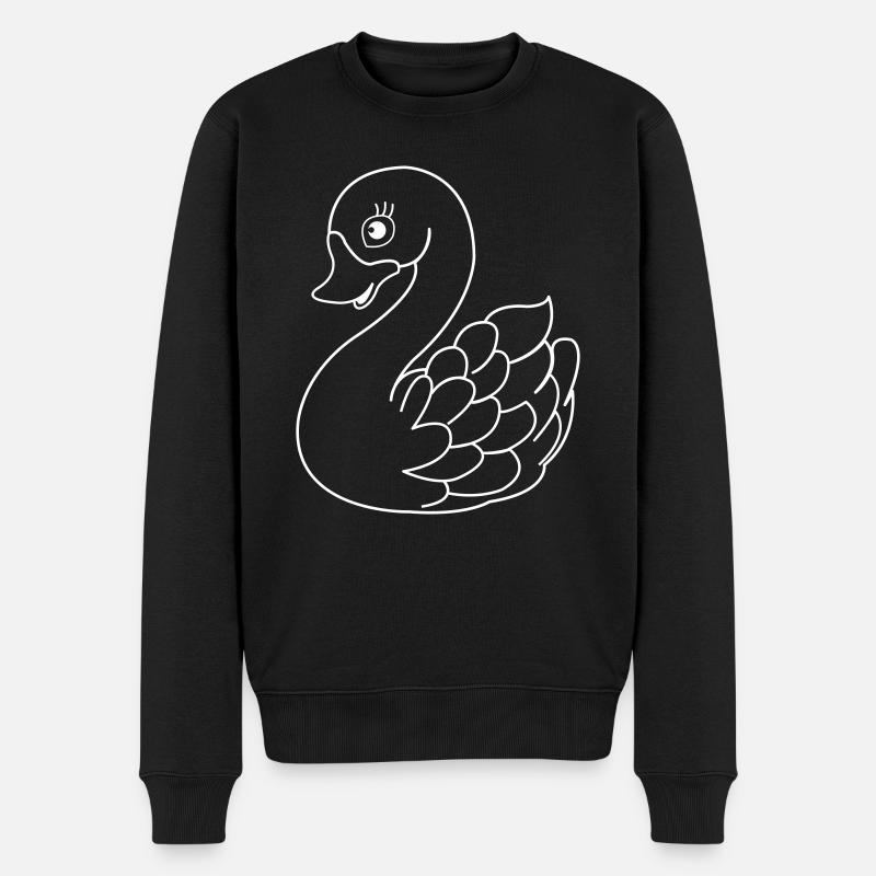 cygne - Pull Premium bio Homme - noir