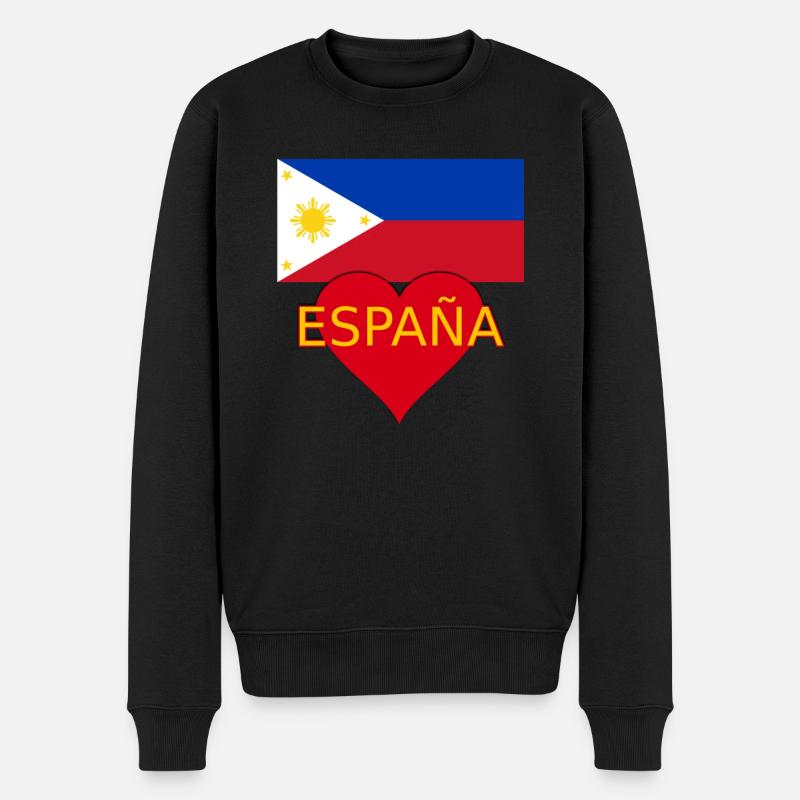 Drapeau Philippines Espagne - Pull Premium bio Homme - noir