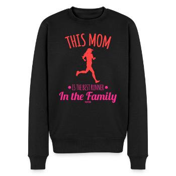 Cette maman est la meilleure coureuse de la famille - Pull Premium bio Homme - noir - Devant - Nico (187cm)