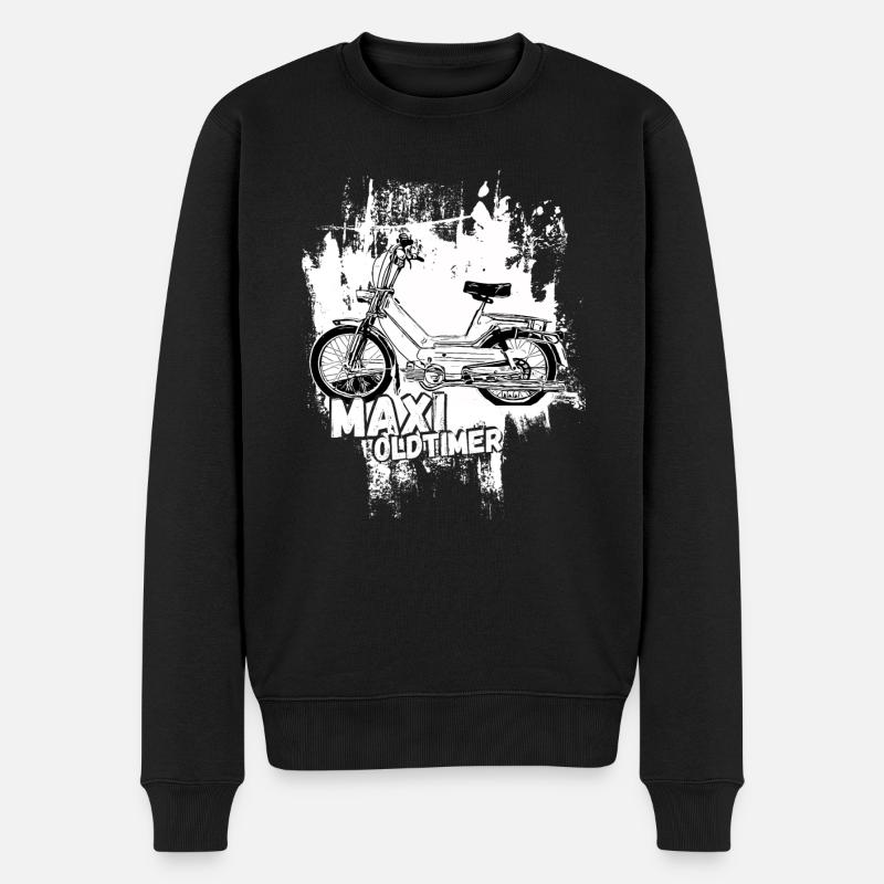 Maxi / Schwalbenfahrer / Ostalgie / Mofa Oldtimer - Männer Premium Bio Pullover - Schwarz