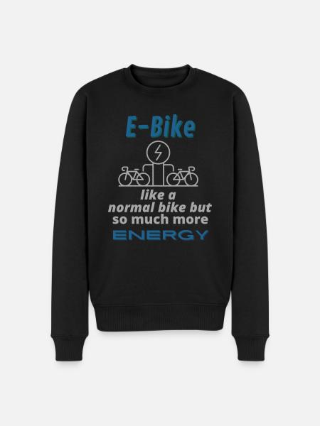 E-bike e-bike ebike rijden elektrische fiets - Mannen Premium Bio sweater - zwart
