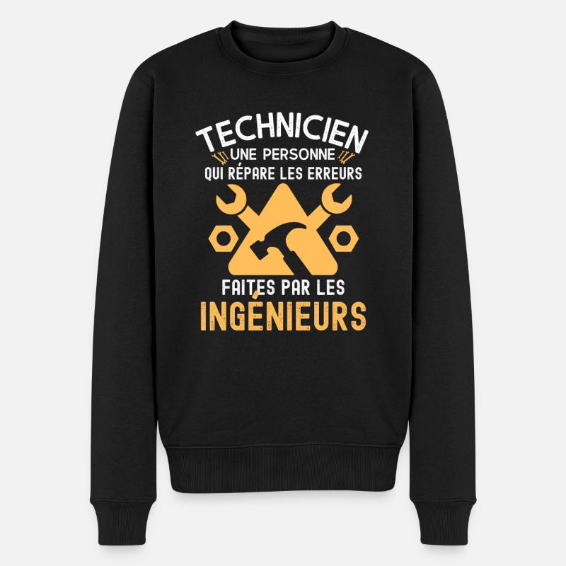 Humour technicien - Pull Premium bio Homme - noir