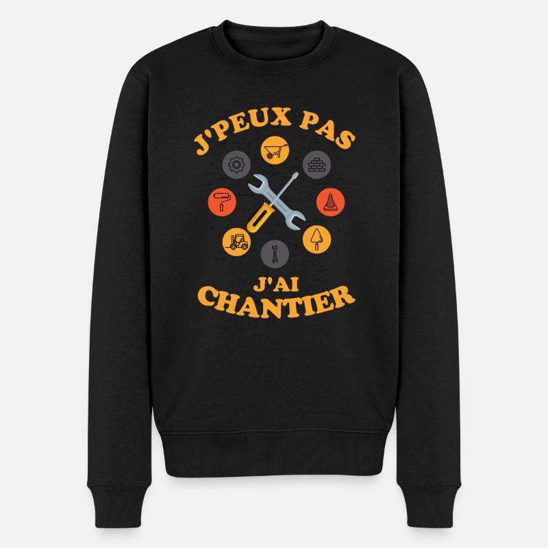 Chantier - Pull Premium bio Homme - noir