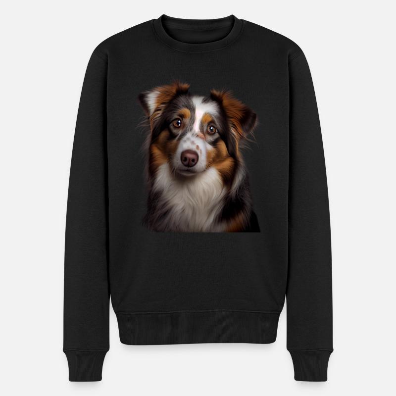 Süßer Australian Shepherd Geschenk für - Männer Premium Bio Pullover - Schwarz