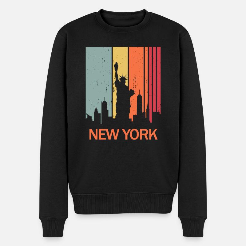 new york - Pull Premium bio Homme - noir