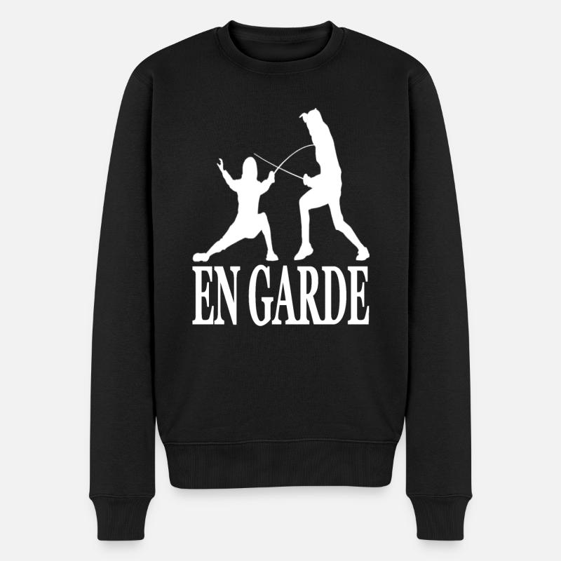 fechten en garde Fechter Schwert Sport Geschenk - Männer Premium Bio Pullover - Schwarz