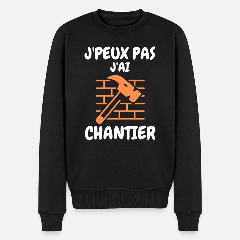 chantier de construction - Pull Premium bio Homme - noir