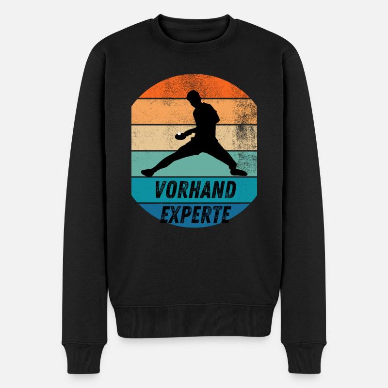 Vorhandtopspinexperte - Männer Premium Bio Pullover - Schwarz