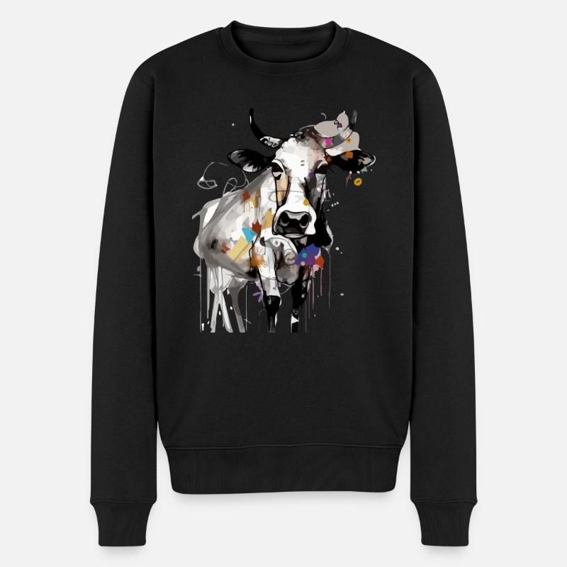 Book la vache - Pull Premium bio Homme - noir