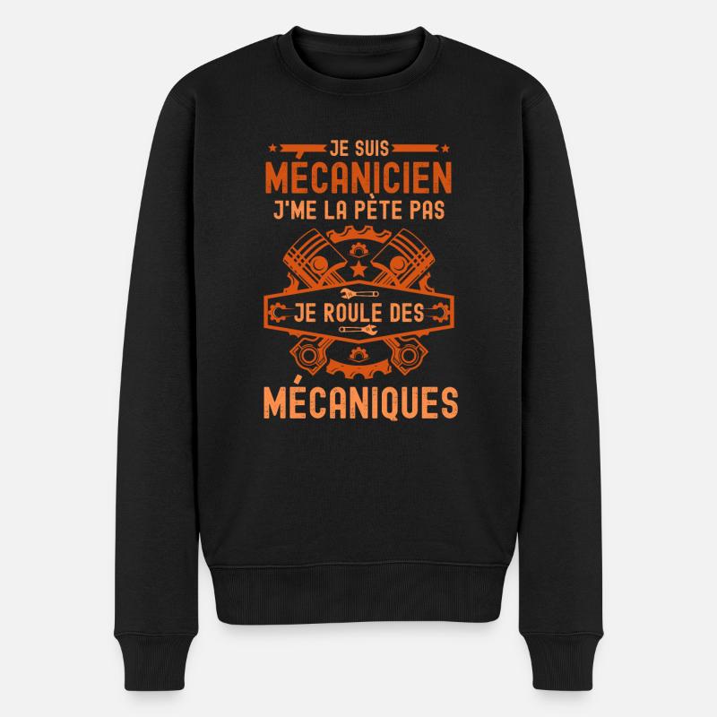 Je suis mécanicien auto - Pull Premium bio Homme - noir