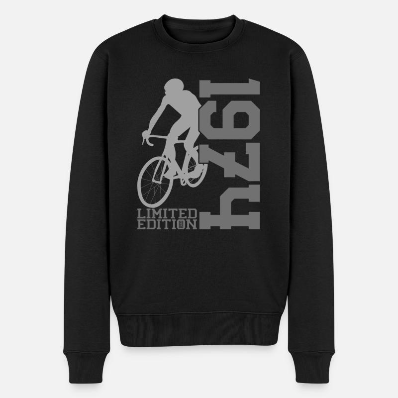1974 Limited Edition - Radsport Eleganz - Männer Premium Bio Pullover - Schwarz