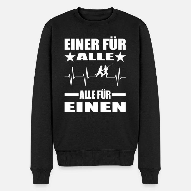 Feuerwehr - Männer Premium Bio Pullover - Schwarz