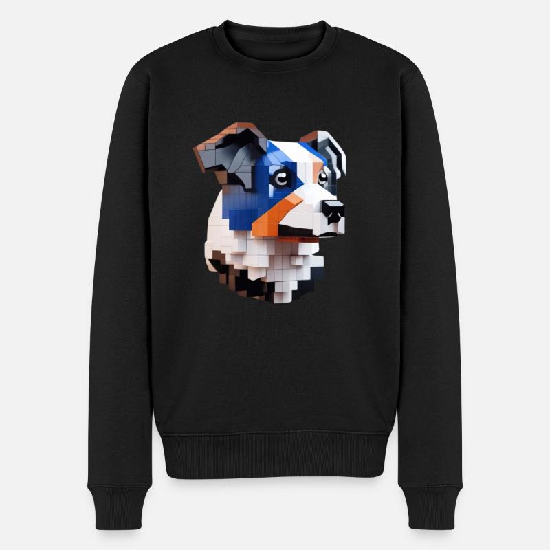 border collie art - Pull Premium bio Homme - noir