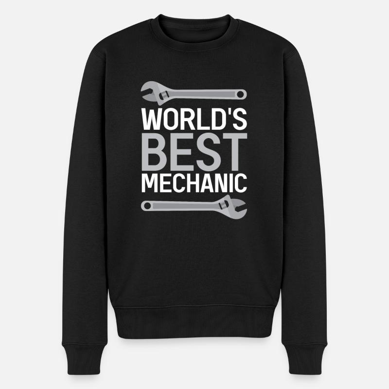 Bester Mechaniker - Männer Premium Bio Pullover - Schwarz