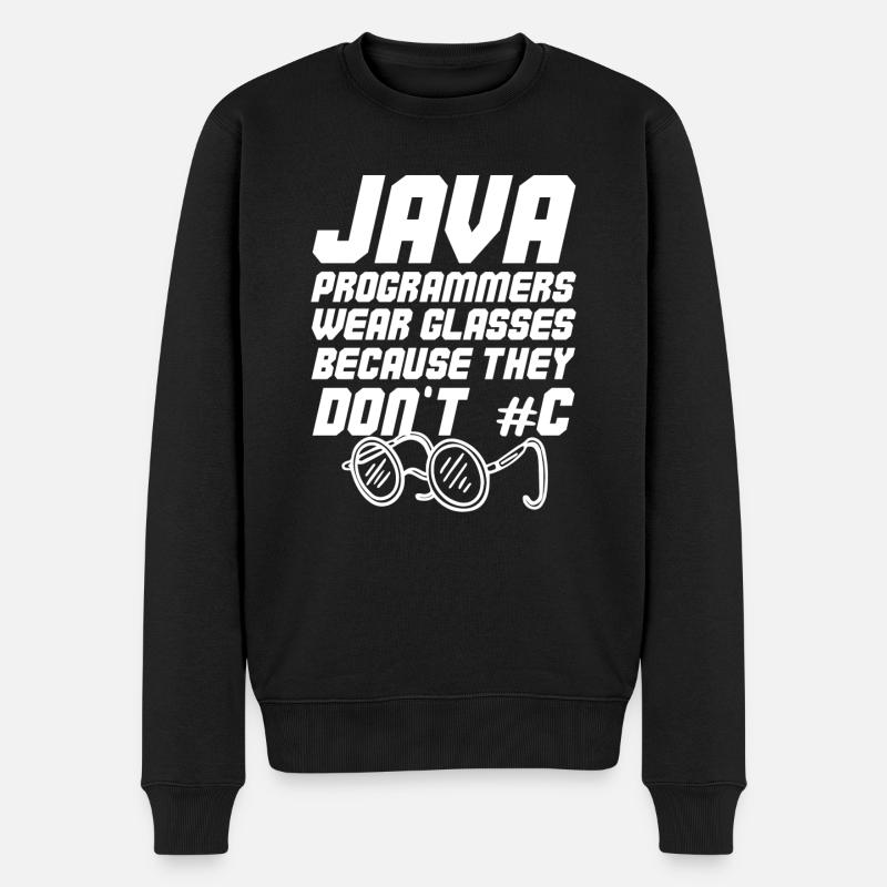 Cooler Java-Programmierer - Männer Premium Bio Pullover - Schwarz