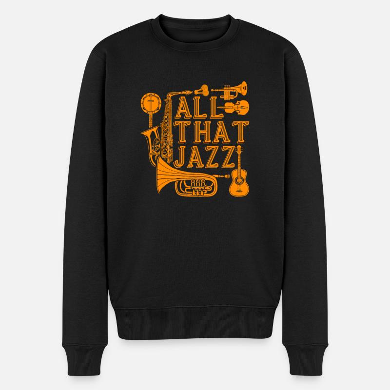 Alle Jazz - Männer Premium Bio Pullover - Schwarz