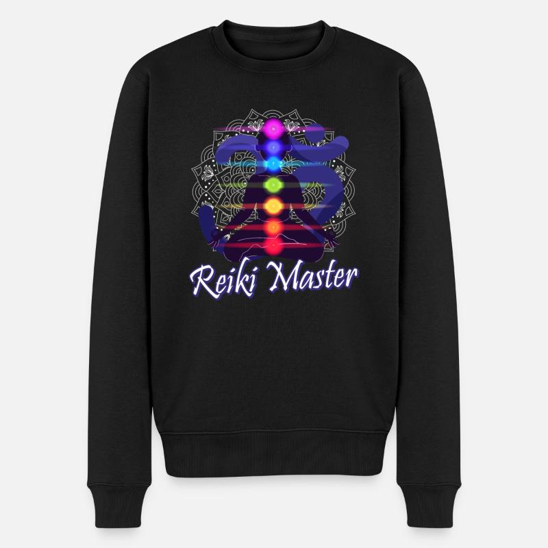 Reiki Master - Männer Premium Bio Pullover - Schwarz