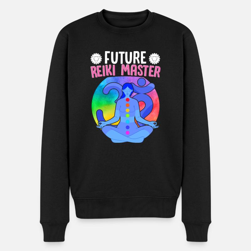 Future Reiki Master - Männer Premium Bio Pullover - Schwarz