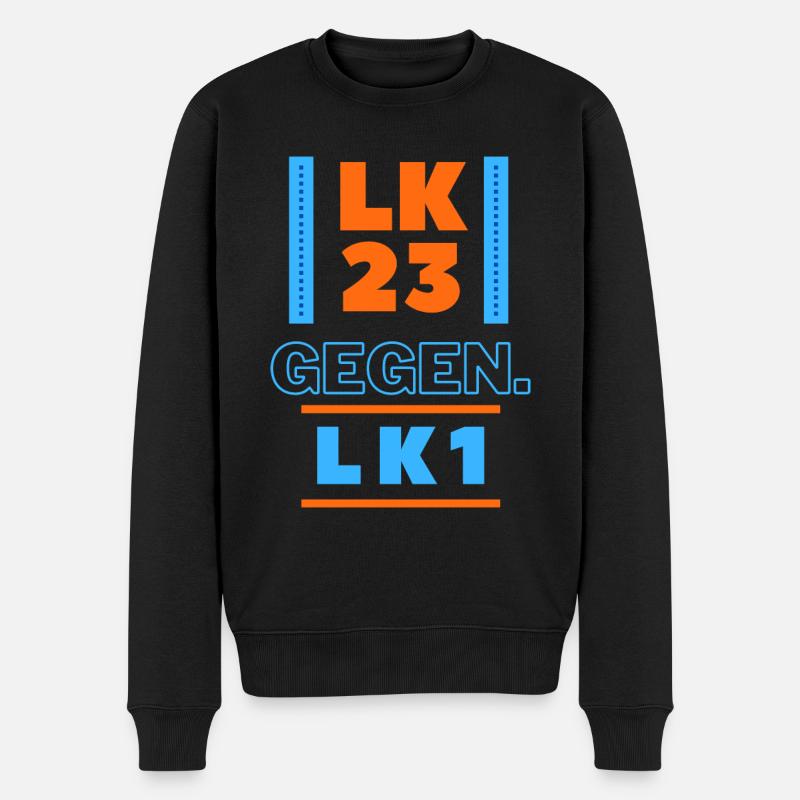 LK23 gegen LK1 - Männer Premium Bio Pullover - Schwarz