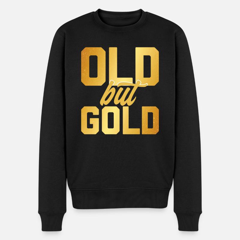 Old but Gold - Männer Premium Bio Pullover - Schwarz