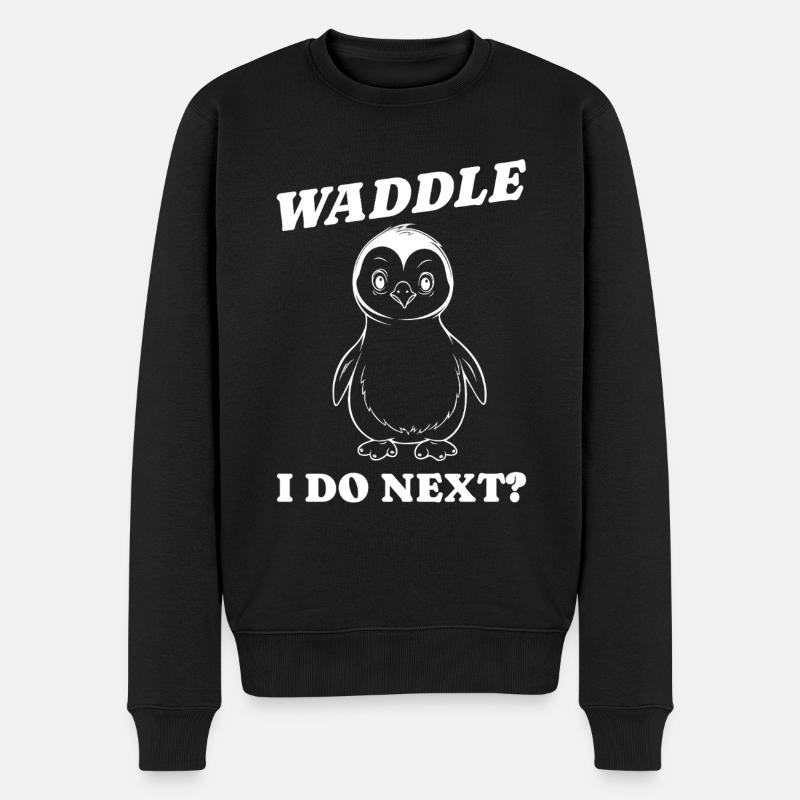 Waddle I do next Geschenkidee - Männer Premium Bio Pullover - Schwarz
