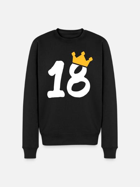 18 corona 18 compleanno 18 anni - Maglione ecologico premium da uomo - nero