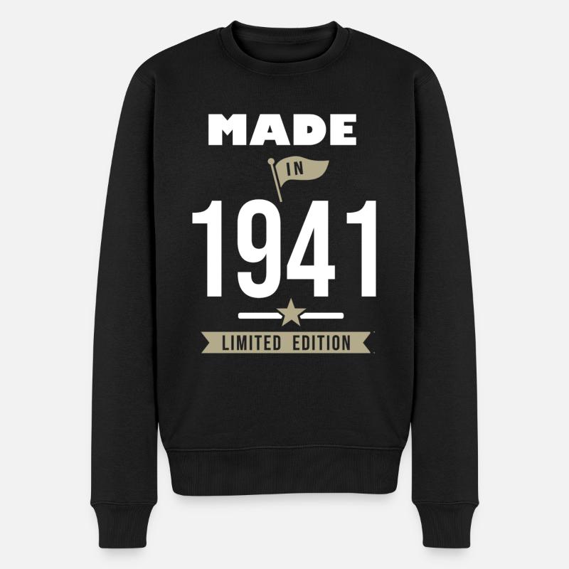 anniversaire 81 ans année de naissance 1941 - Pull Premium bio Homme - noir