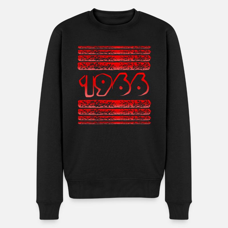 Rot 1966 - Männer Premium Bio Pullover - Schwarz