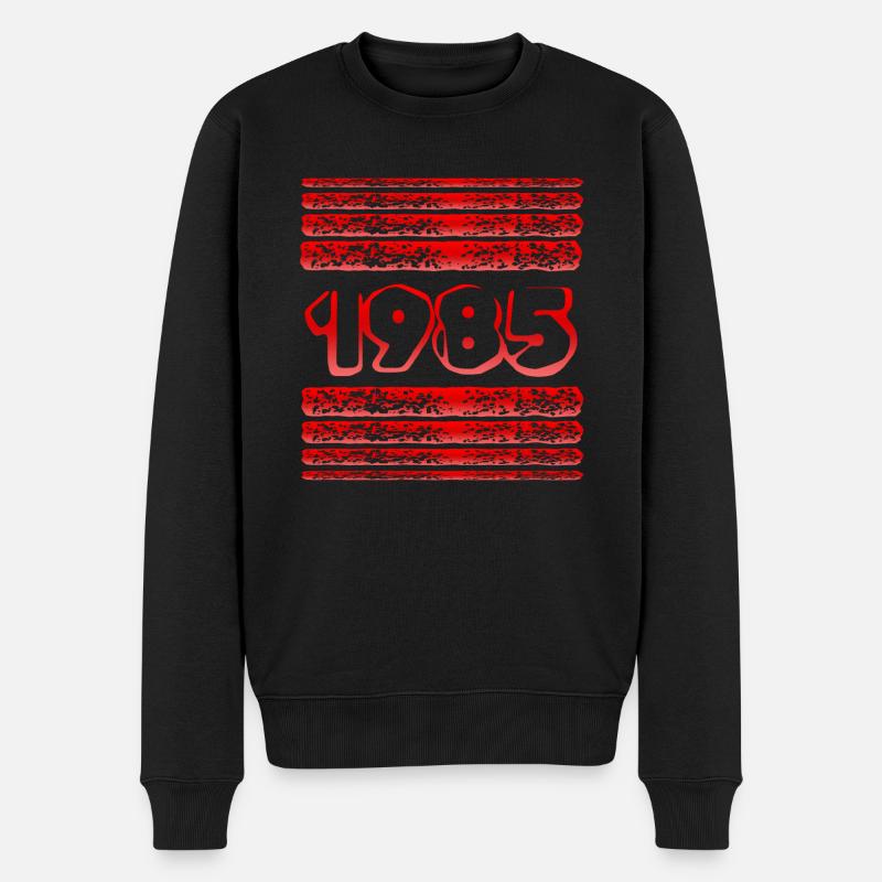 1985 - Männer Premium Bio Pullover - Schwarz