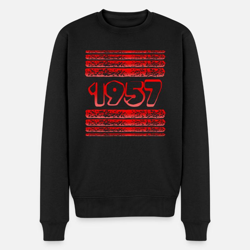 1957 - Männer Premium Bio Pullover - Schwarz