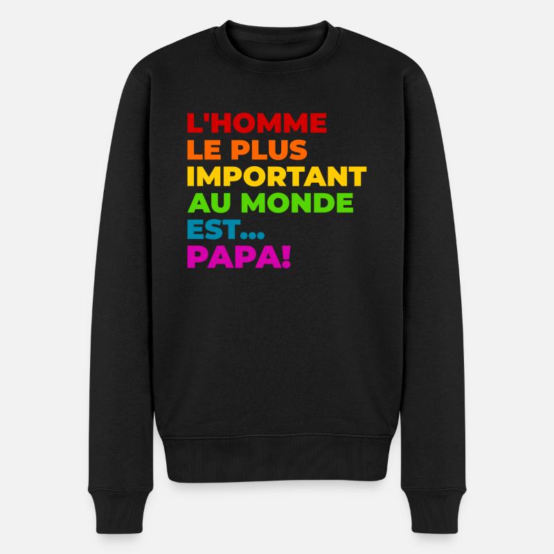 Papa - Pull Premium bio Homme - noir