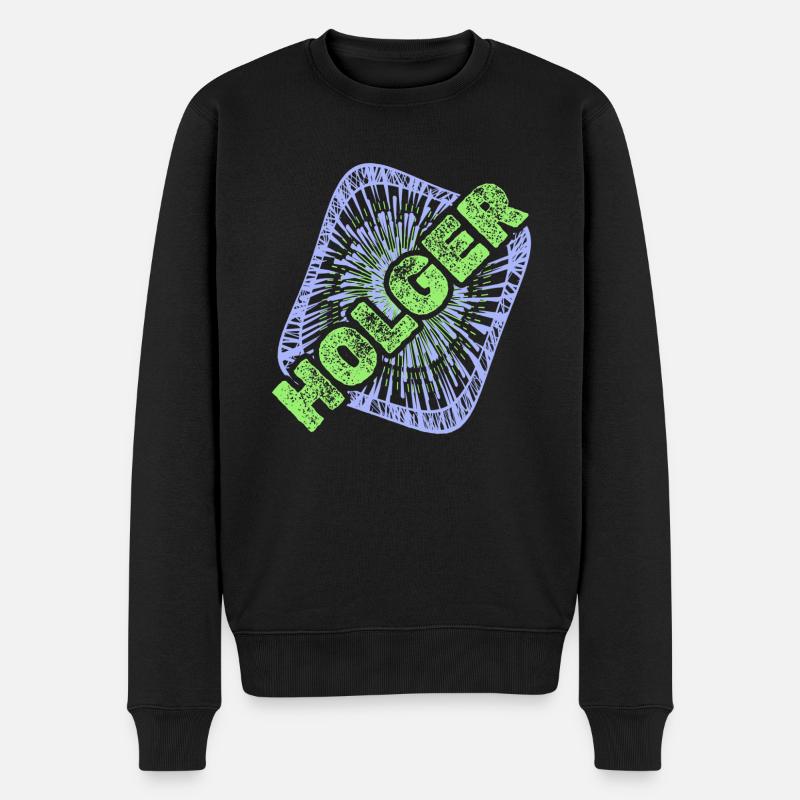 Warp Holger - Männer Premium Bio Pullover - Schwarz