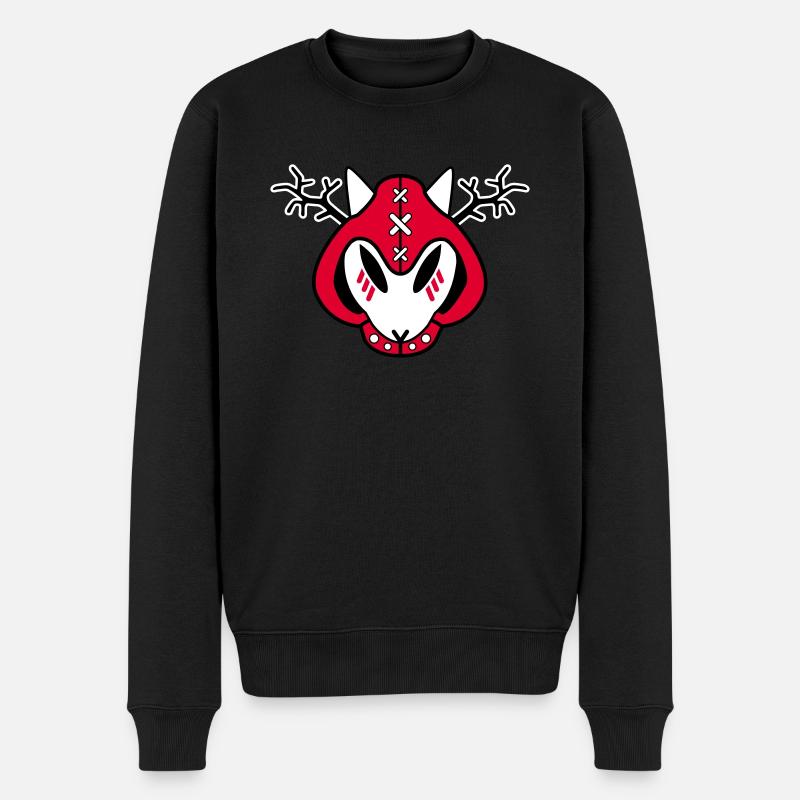 Ekushaman - Männer Premium Bio Pullover - Schwarz