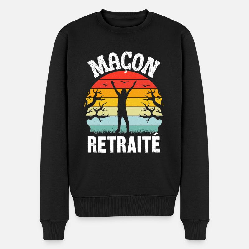 maçon retraité - Pull Premium bio Homme - noir