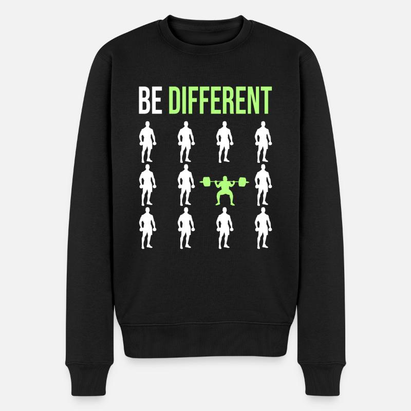 Be Different Gym Fitness Edition - Männer Premium Bio Pullover - Schwarz
