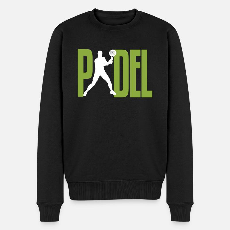 Padel Spieler Paddle Tennis - Männer Premium Bio Pullover - Schwarz