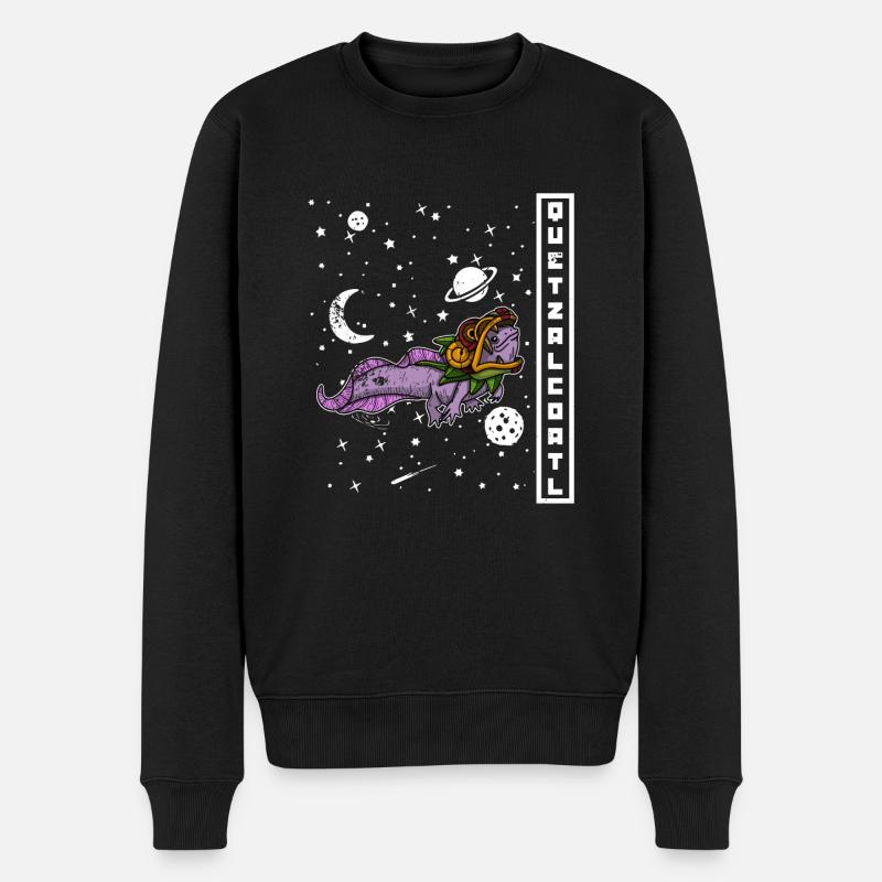 Quetzalcoatl Axolotl Mexique Divinité Aztèque - Pull Premium bio Homme - noir