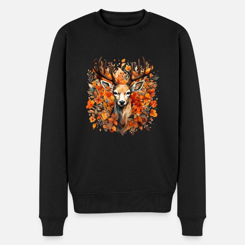 Replacement dirndl deer antlers deer - Men's Premium Organic Jumper - black