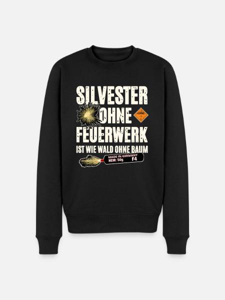 Pyro ohne Feuerwerk - Männer Premium Bio Pullover - Schwarz