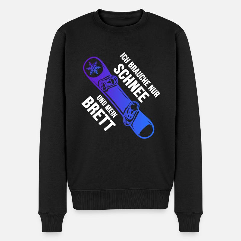 Snowboard freestyle Snowboarder Snowboard-Brett - Männer Premium Bio Pullover - Schwarz