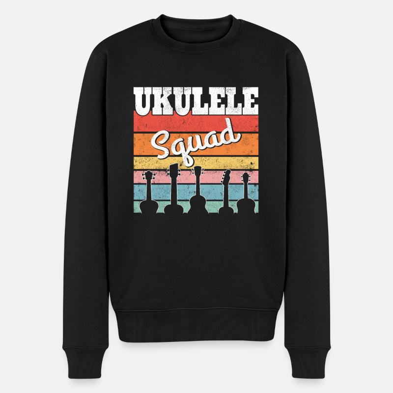 Ukulele Squad - Männer Premium Bio Pullover - Schwarz