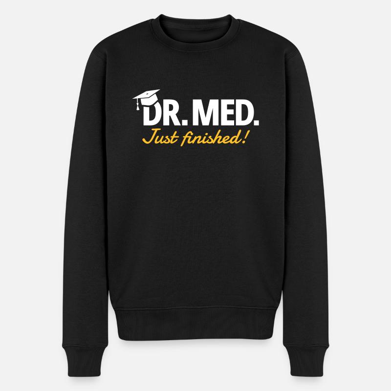 Doktor Medizin - Männer Premium Bio Pullover - Schwarz