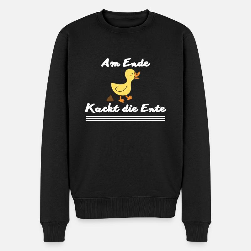 Entenkacke - Männer Premium Bio Pullover - Schwarz