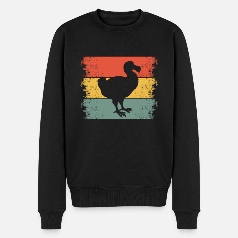Dodo Vintage Retro - Männer Premium Bio Pullover - Schwarz