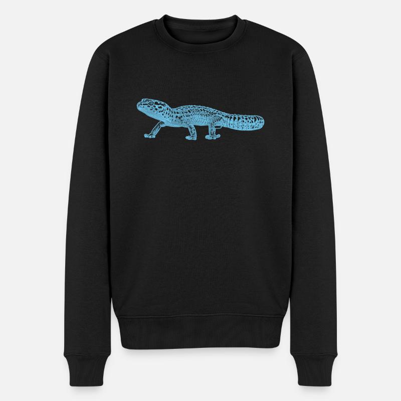 Leopardengecko - Männer Premium Bio Pullover - Schwarz