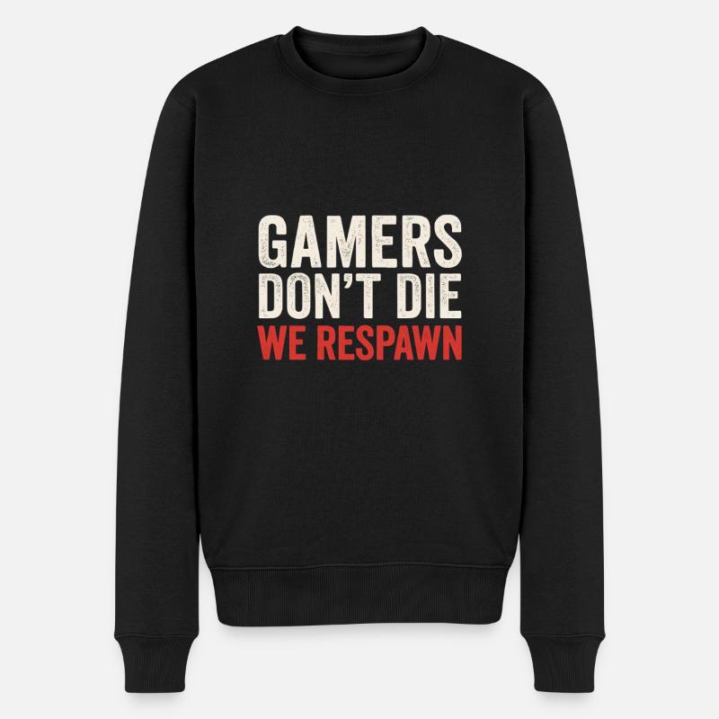 Gamer Saying Respawn - Pull Premium bio Homme - noir