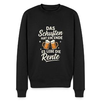 Es lebe die Rente – Lustiges Ruhestand Design - Männer Premium Bio Pullover - Schwarz - Vorne - Nico (187cm)