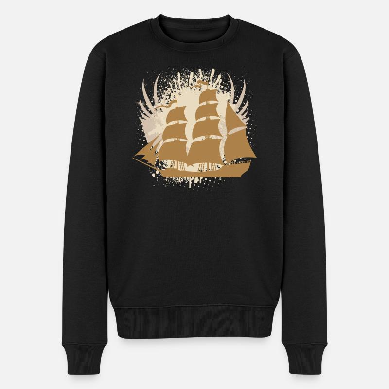 Vector background de - Männer Premium Bio Pullover - Schwarz