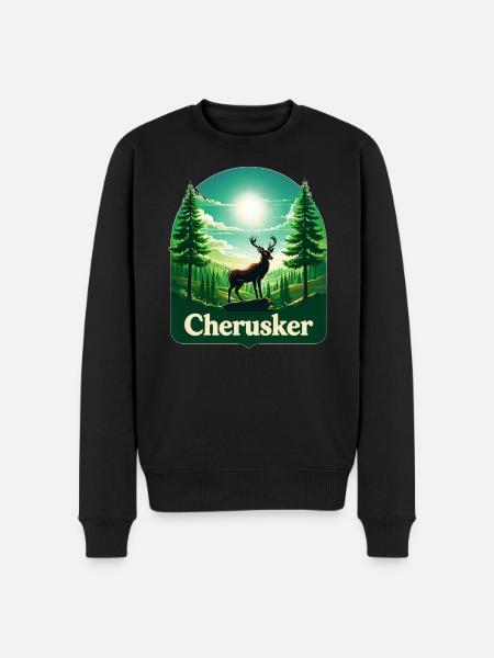 Cherusci – Pride of the Woods - Men's Premium Organic Jumper - black